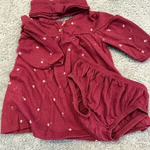 Carter's Burgundy Casual Dress Set